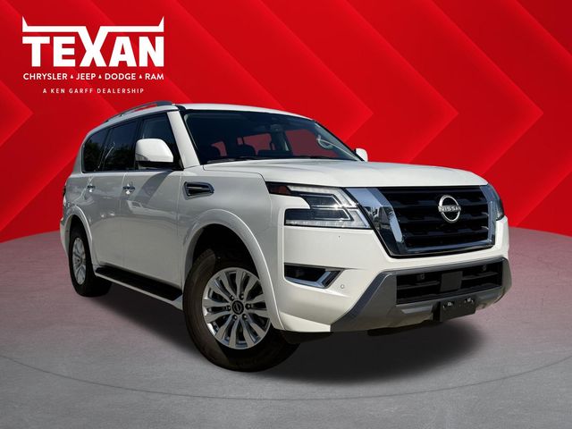 2024 Nissan Armada SV White at Texan Dodge Chrysler Jeep Ram