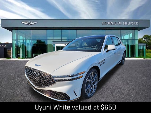 Uyuni White 2025 Genesis G90 Sedan All-Wheel Drive 8-Speed Automatic