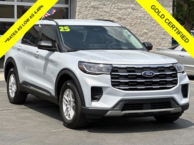 Space White Metallic 2025 Ford Explorer SUV / Crossover All-Wheel Drive Automatic