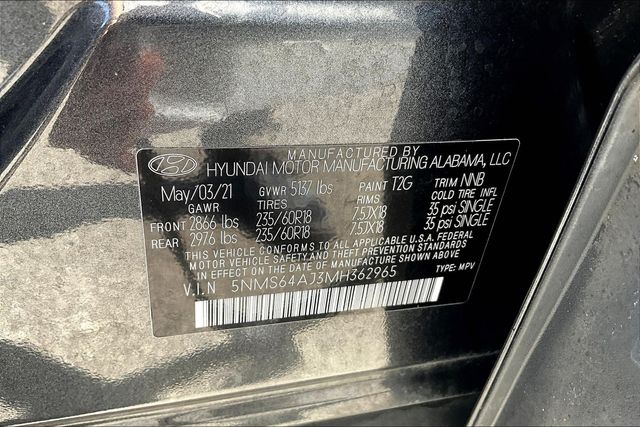 Used 2021 Hyundai Santa Fe SEL 4D Sport Utility