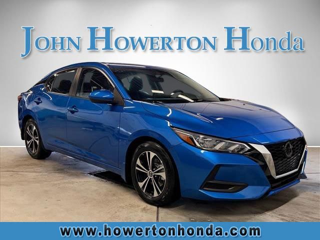 Electric Blue Metallic 2021 Nissan Sentra SV FWD Sedan Front-Wheel Drive Continuously Variable Transmission