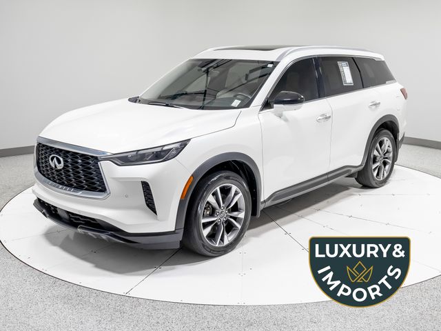 Majestic White 2023 INFINITI QX60 Luxe AWD SUV / Crossover All-Wheel Drive 9-Speed Automatic