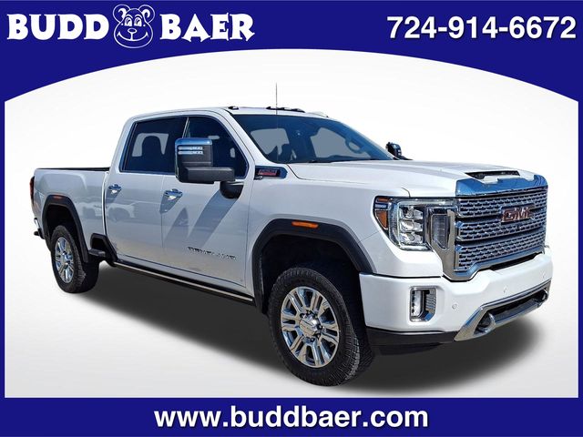 White Frost Tricoat 2023 GMC Sierra 2500HD Denali Crew Cab 4WD Pickup Truck Four-Wheel Drive Automatic
