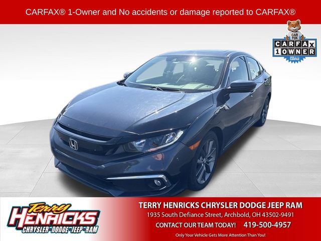 Sonic Gray Pearl 2021 Honda Civic Sedan Front-Wheel Drive Continuously Variable Transmission