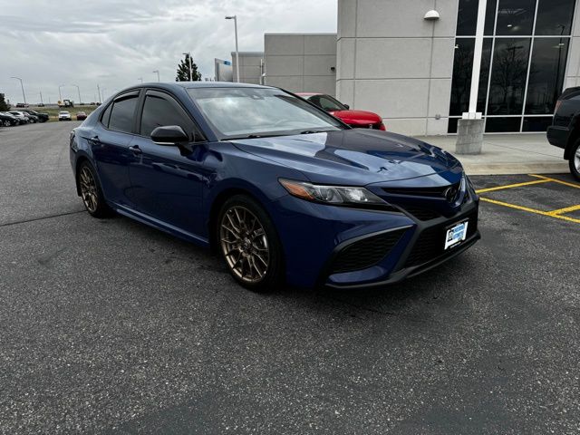 Blue 2024 Toyota Camry SE Nightshade AWD Sedan All-Wheel Drive 8-Speed Automatic