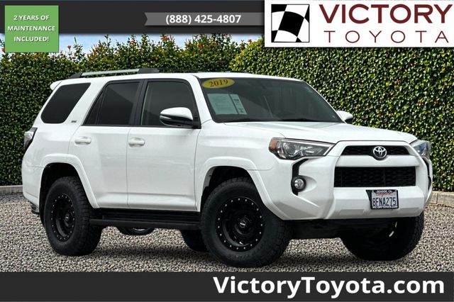 Super White 2019 Toyota 4Runner SUV / Crossover Four-Wheel Drive 5-Speed Automatic Overdrive