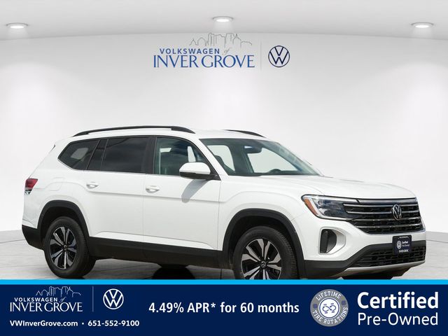 Pure White 2024 Volkswagen Atlas SUV / Crossover All-Wheel Drive 8-Speed Automatic