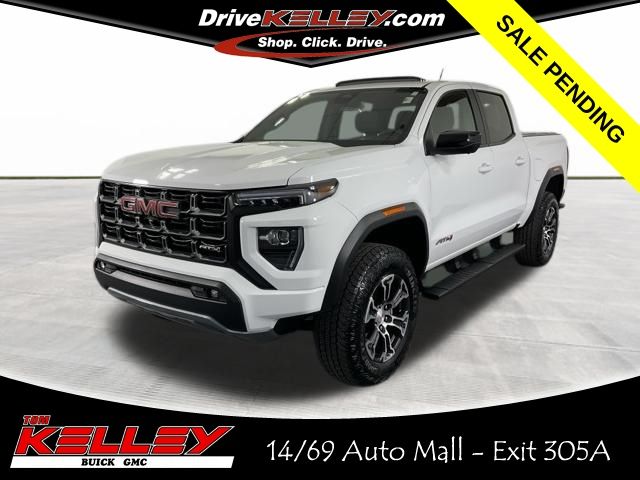 Summit White 2025 GMC Canyon AT4 Crew Cab 4WD Pickup Truck Four-Wheel Drive 8-Speed Automatic