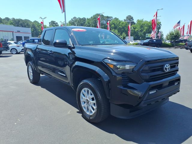Black 2024 Toyota Tacoma SR5 Double Cab 4WD Pickup Truck Four-Wheel Drive 8-Speed Automatic