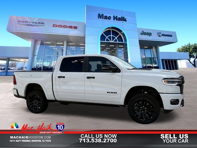 Bright White Clearcoat 2025 RAM 1500 Limited Crew Cab 4WD Pickup Truck Four-Wheel Drive 8-Speed Automatic