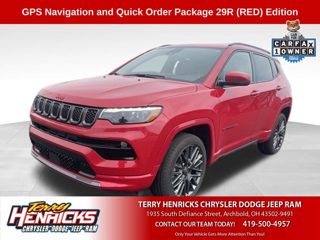 Redline Pearlcoat 2023 Jeep Compass SUV / Crossover Four-Wheel Drive 8-Speed Automatic