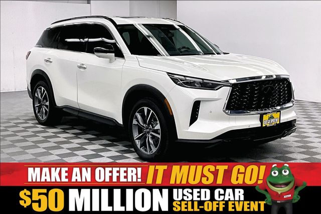 Majestic White 2023 INFINITI QX60 SUV / Crossover All-Wheel Drive 9-Speed Automatic
