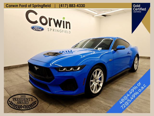 Grabber Blue Metallic 2024 Ford Mustang Coupe Rear-Wheel Drive 6-Speed Manual