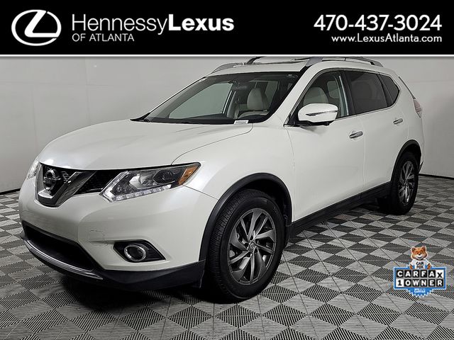 Pearl White 2015 Nissan Rogue SL SUV / Crossover Front-Wheel Drive Continuously Variable Transmission