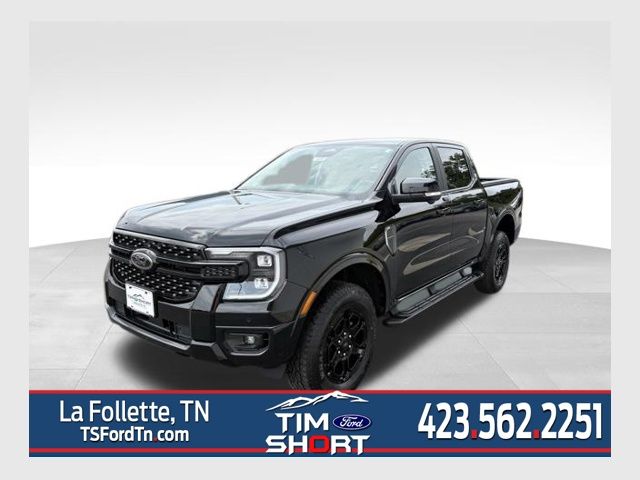 Shadow Black 2025 Ford Ranger Lariat SuperCrew 4WD Pickup Truck Four-Wheel Drive Automatic