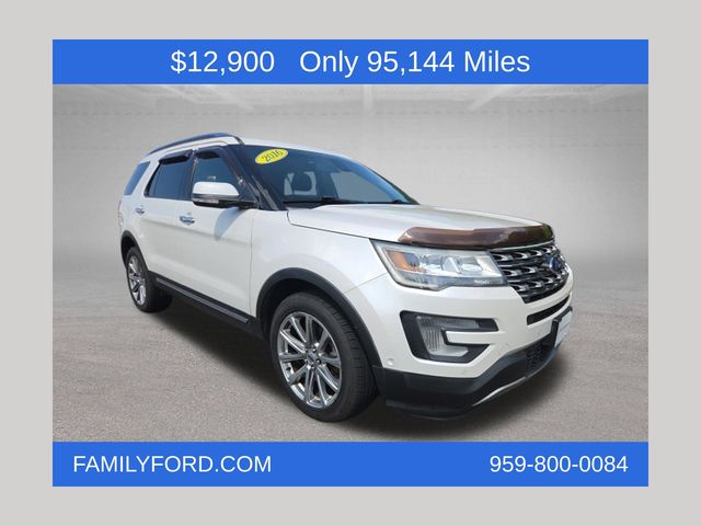 White Platinum Clearcoat Metallic 2016 Ford Explorer SUV / Crossover All-Wheel Drive 6-Speed Automatic