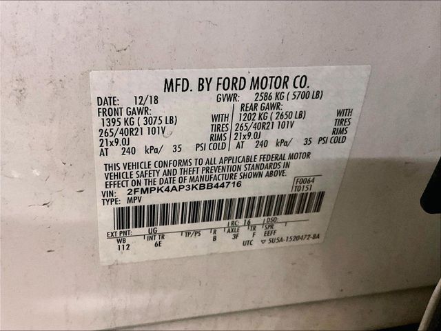 2019 Ford Edge ST White at Luther Ford