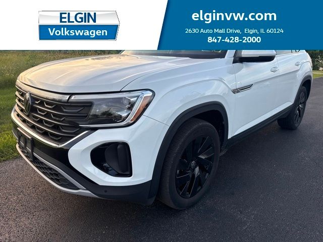 Pure White 2024 Volkswagen Atlas Cross Sport SUV / Crossover All-Wheel Drive 8-Speed Automatic
