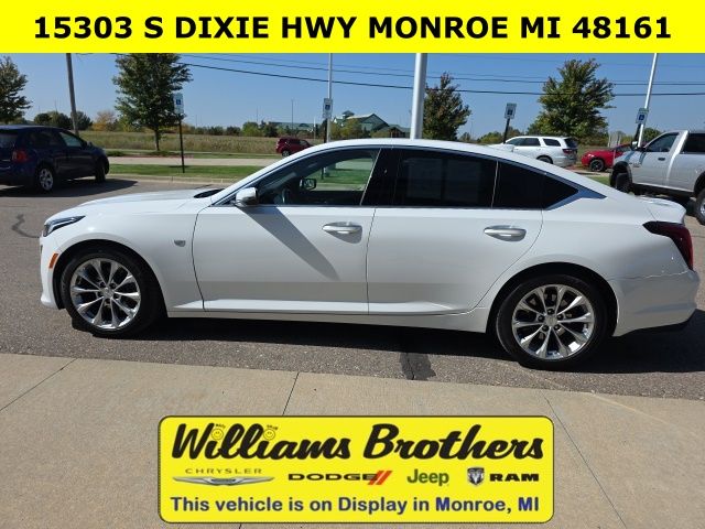 2023 Cadillac CT5 Premium Luxury - Summit White exterior view 9