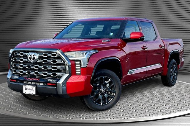 Red 2025 Toyota Tundra Hybrid Platinum HV CrewMax Cab 4WD Pickup Truck Four-Wheel Drive Automatic