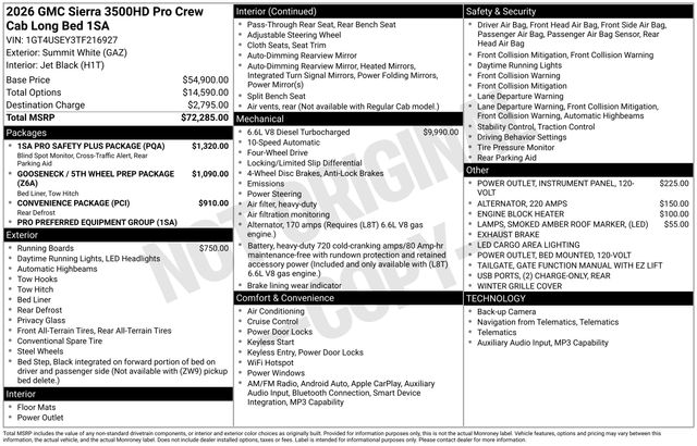 2026 GMC Sierra 3500HD Pro - Image 4