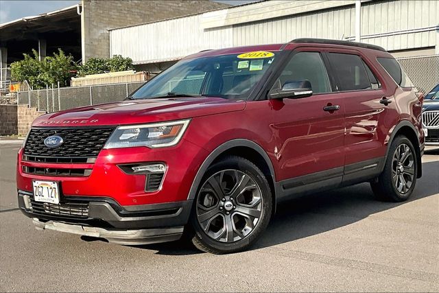 Ruby Red Metallic 2018 Ford Explorer Sport AWD SUV / Crossover All-Wheel Drive 6-Speed Automatic