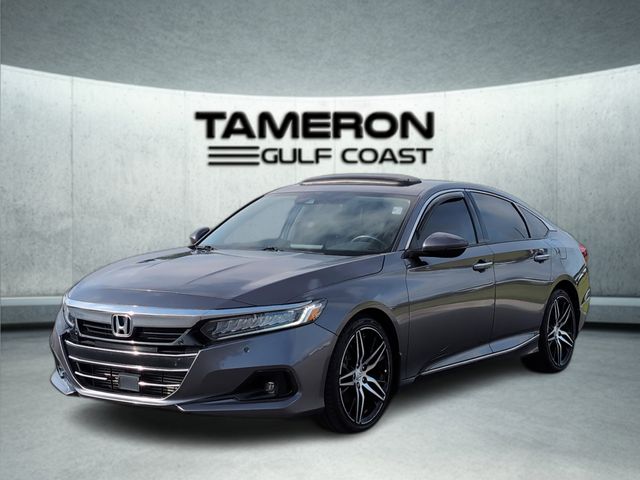 Gray (Modern Steel Metallic) 2021 Honda Accord Touring FWD Sedan Front-Wheel Drive Automatic