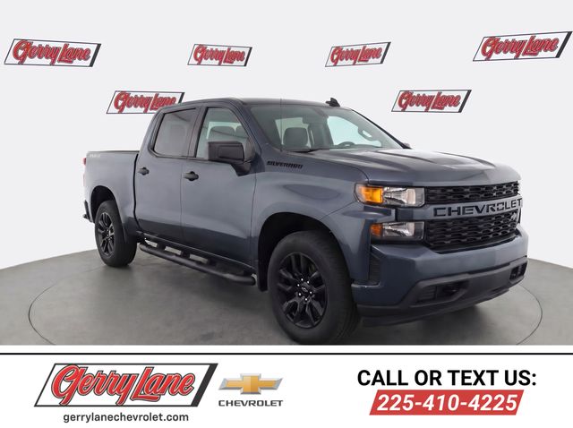 Shadow Gray Metallic 2021 Chevrolet Silverado 1500 Custom Crew Cab RWD Pickup Truck 4X2 8-Speed Automatic