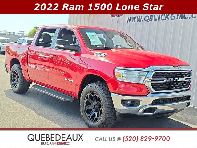 Flame Red Clearcoat 2022 RAM 1500 Pickup Truck Four-Wheel Drive 8-Speed Automatic