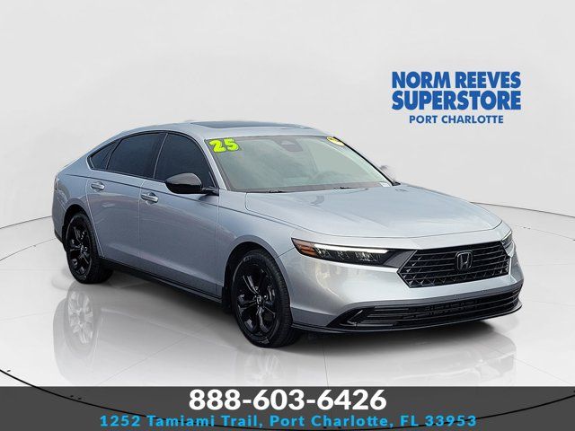 Solar Silver Metallic 2025 Honda Accord Sedan Front-Wheel Drive Continuously Variable Transmission