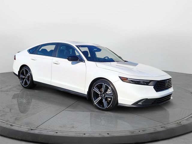 Platinum White Pearl 2024 Honda Accord Hybrid Sport FWD Sedan Front-Wheel Drive Continuously Variable Transmission
