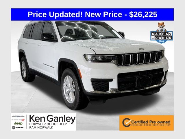 Bright White Clearcoat 2023 Jeep Grand Cherokee L Laredo 4WD SUV / Crossover Four-Wheel Drive 8-Speed Automatic