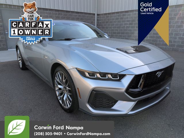 Iconic Silver Metallic 2025 Ford Mustang Coupe Rear-Wheel Drive 6-Speed Manual