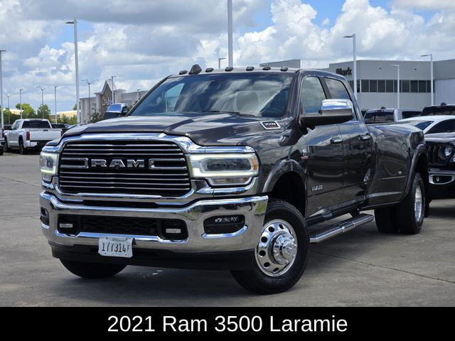 Crystal Metallic 2021 RAM 3500 Laramie Crew Cab LB DRW 4WD Pickup Truck Four-Wheel Drive 6-Speed Automatic
