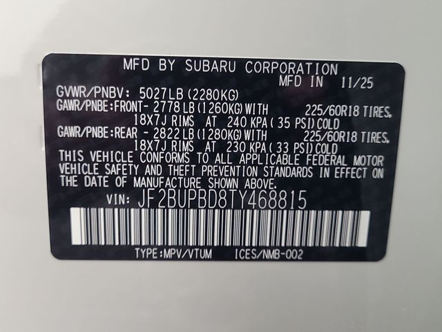 2026 – Subaru – Outback