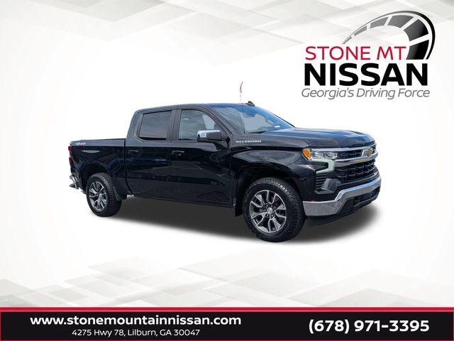 Black 2023 Chevrolet Silverado 1500 LT Crew Cab 4WD Pickup Truck Four-Wheel Drive 8-Speed Automatic