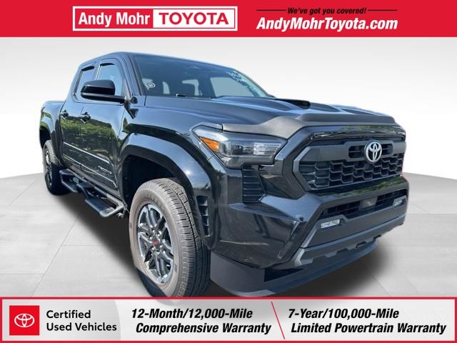 Black 2025 Toyota Tacoma TRD Sport Double Cab 4WD Pickup Truck Four-Wheel Drive 8-Speed Automatic