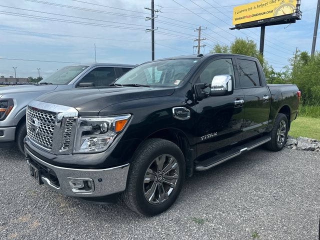 Gray (Magnetic Black) 2017 Nissan Titan Pickup Truck Four-Wheel Drive 7-Speed Automatic