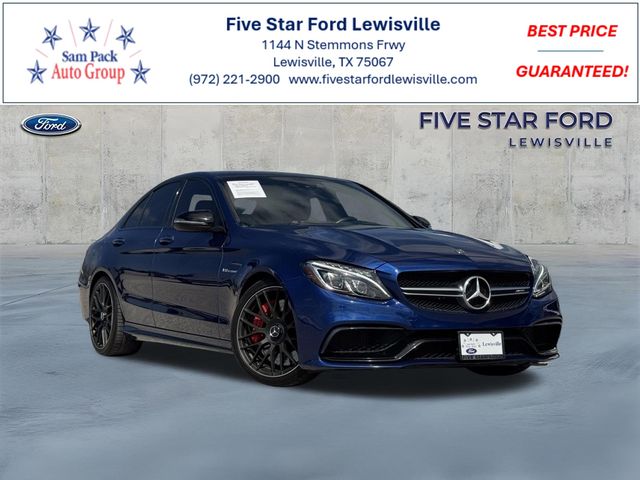 Brilliant Blue Metallic 2018 Mercedes-Benz C-Class AMG C 63 S Sedan RWD Sedan Rear-Wheel Drive 7-Speed Automatic