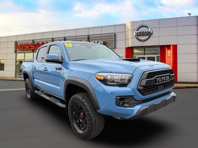 Blazing Blue Pearl 2018 Toyota Tacoma TRD Pro Double Cab 4WD Pickup Truck Four-Wheel Drive 6-Speed Automatic