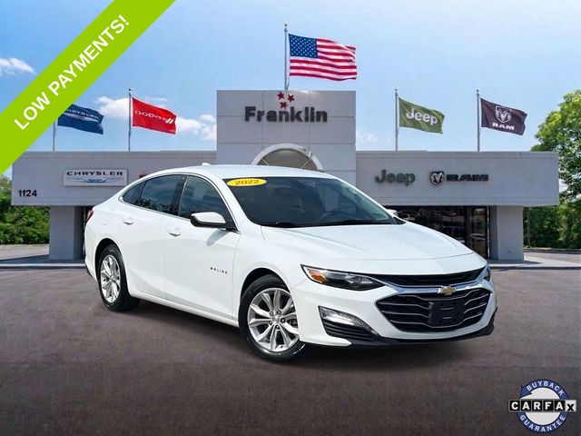 Summit White 2022 Chevrolet Malibu Sedan Front-Wheel Drive Continuously Variable Transmission