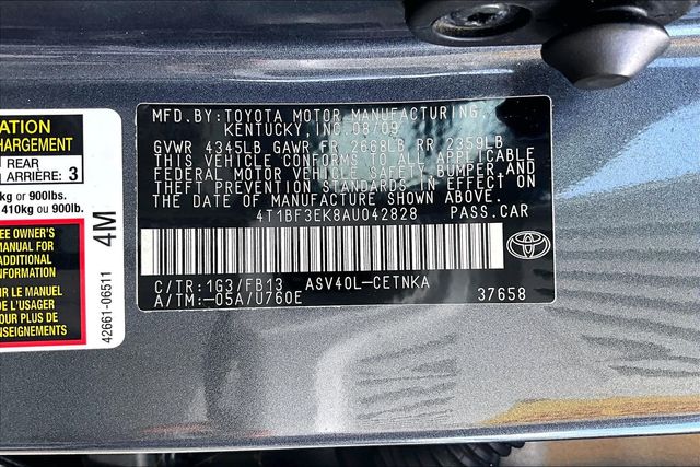 Used 2010 Toyota Camry LE 4D Sedan