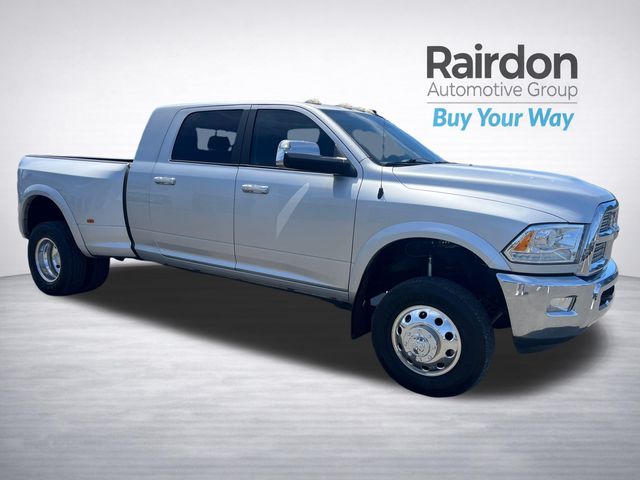 Bright Silver Clearcoat Metallic 2015 RAM 3500 Laramie Mega Cab DRW 4WD Pickup Truck Four-Wheel Drive 6-Speed Automatic