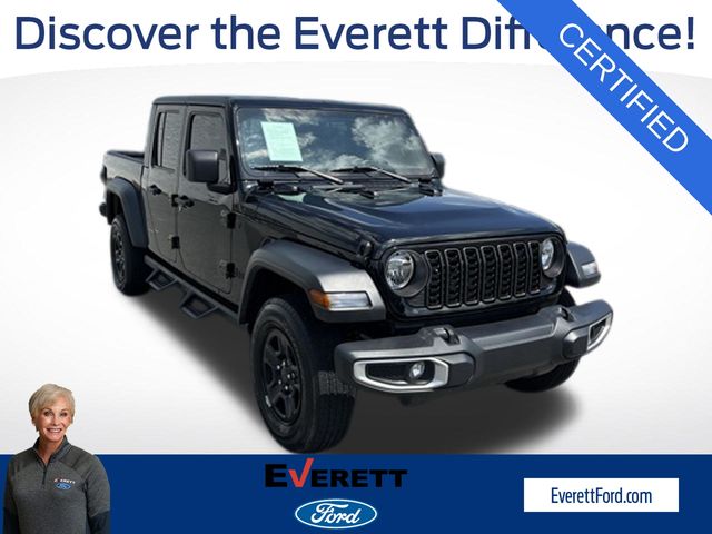 Black Clearcoat 2024 Jeep Gladiator Pickup Truck Four-Wheel Drive 8-Speed Automatic