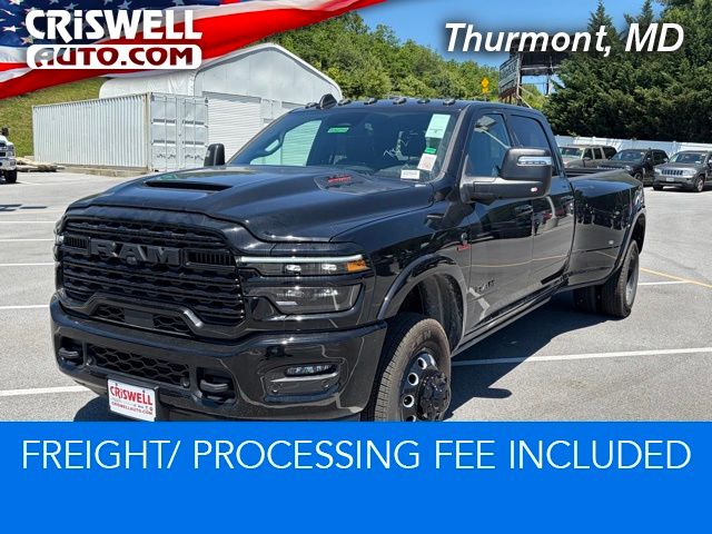 Diamond Black Crystal Pearlcoat 2026 RAM 3500 Limited Crew Cab LB DRW 4WD Pickup Truck Four-Wheel Drive 8-Speed Automatic