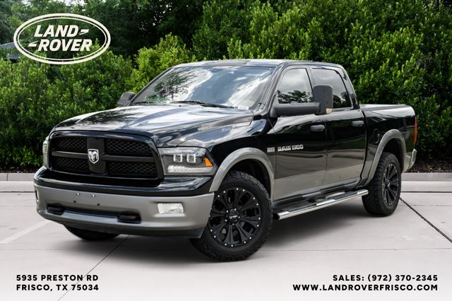 Black 2012 RAM 1500 Outdoorsman Crew Cab 4WD Pickup Truck Four-Wheel Drive 6-Speed Automatic