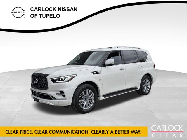 Moonstone White 2019 INFINITI QX80 Luxe RWD SUV / Crossover Rear-Wheel Drive 7-Speed Automatic