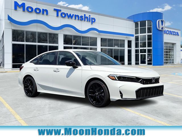 Platinum White Pearl 2026 Honda Civic Sedan Front-Wheel Drive Continuously Variable Transmission