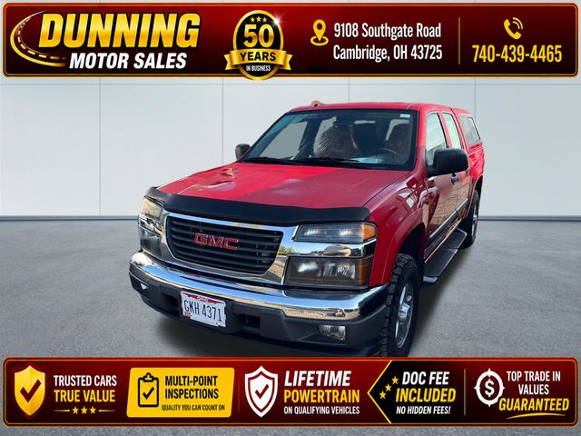 Fire Red 2007 GMC Canyon Pickup Truck Four-Wheel Drive 4-Speed Automatic Overdrive