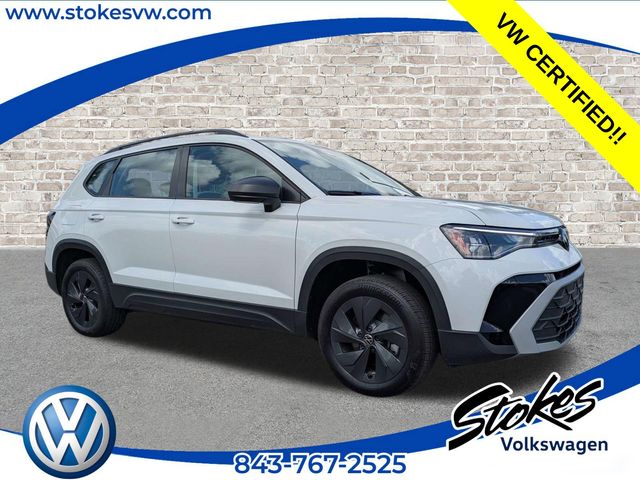 2025 Volkswagen Taos 1.5T S White at Stokes Volkswagen